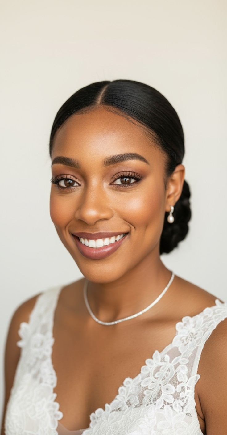 After Bridal Hair Low Bun